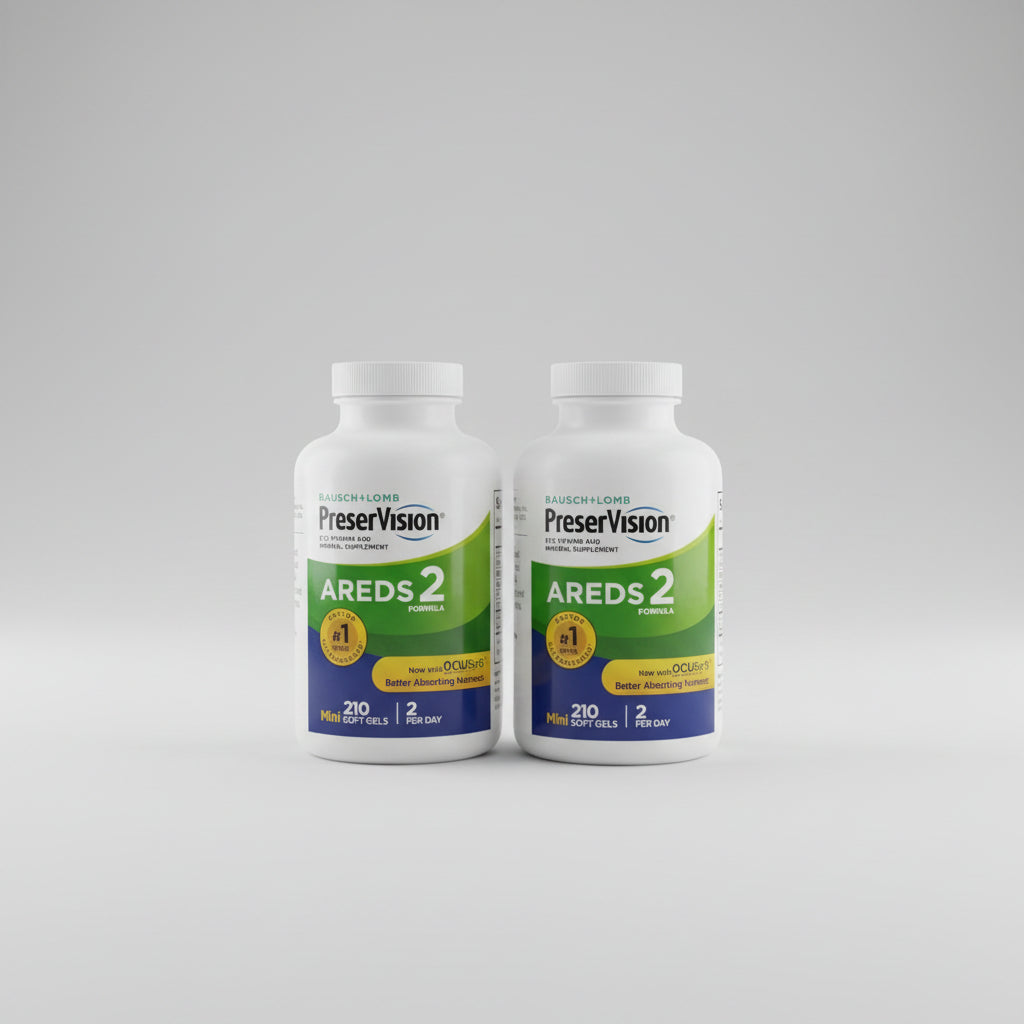 Pack of 2 Preservision l 210 Count Eye Vitamin AREDS 2 Mini Soft gels EXP 04/28