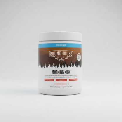 ROUNDHOUSE PROVISIONS MORNING KICK DIGESTIVE POWDER STRAWBERRY LEMONADE Ex 9/27