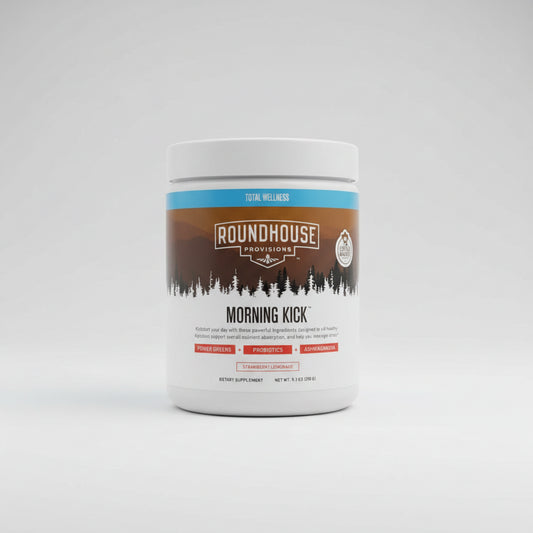 paclk of 3 ROUNDHOUSE PROVISIONS MORNING KICK DIGESTIVE POWDER STRAWBERRY LEMONADE Ex 9/27