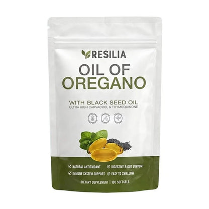 Pack of 2 Resilia Oil of Oregano 6000mg with Black Seed Oil Softgels – 60 Capsules