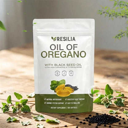 Pack of 2 Resilia Oil of Oregano 6000mg with Black Seed Oil Softgels – 60 Capsules