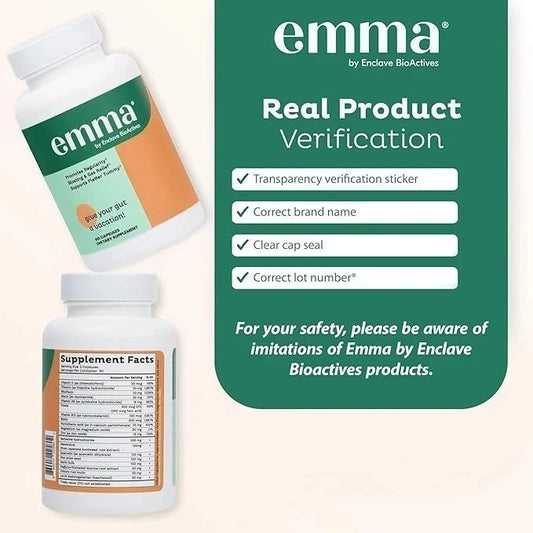 3 Pack Emma Relief KETO Gut Health Supplement 180 Softgels Bloating Relief